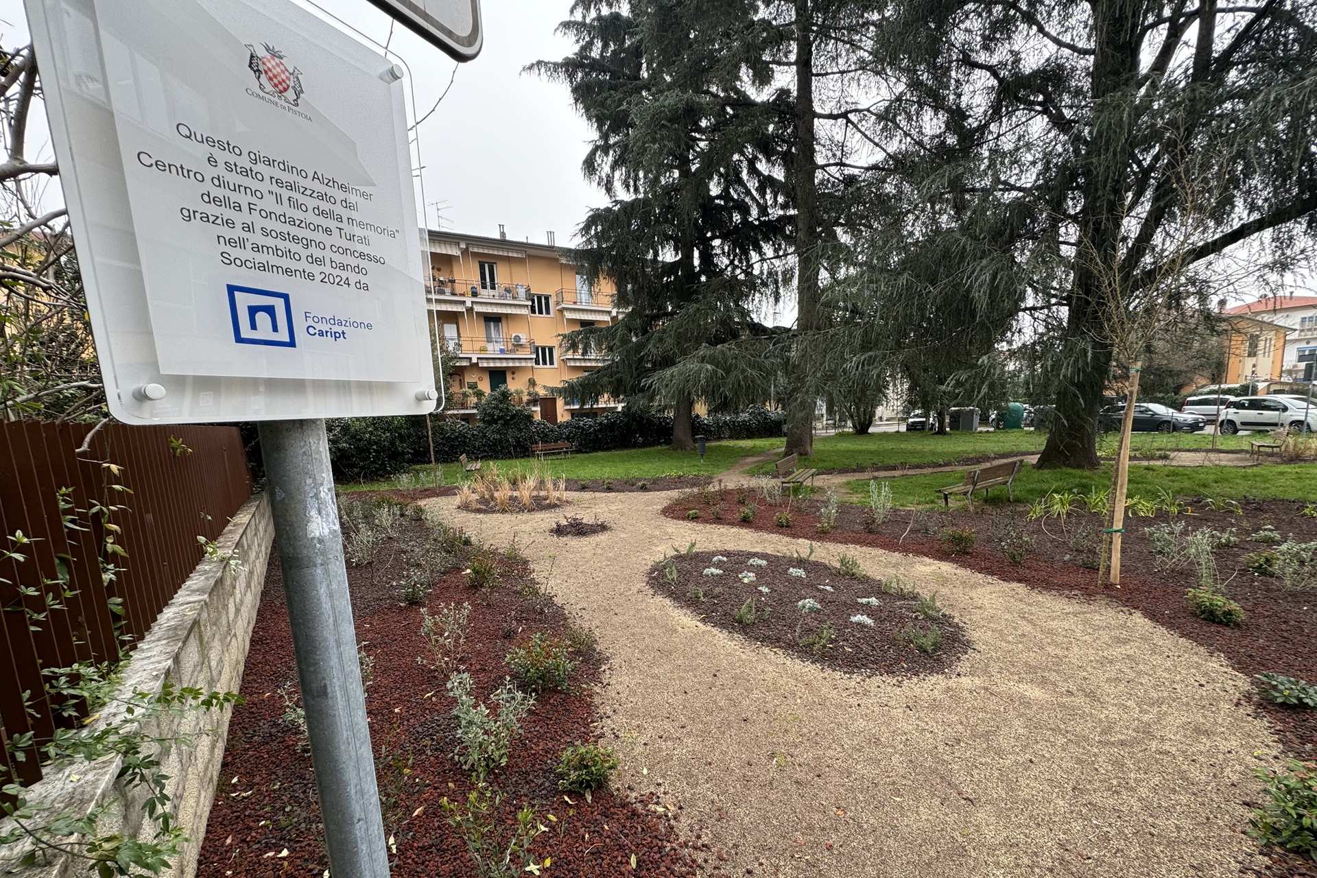 A Pistoia un nuovo giardino Alzheimer realizzato con il sostegno di Fondazione Caript